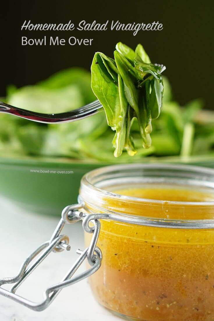 Homemade Salad Vinaigrette is easy and so flavorful!