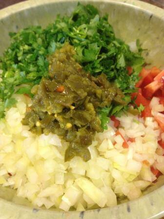 salsa ingredients chopped