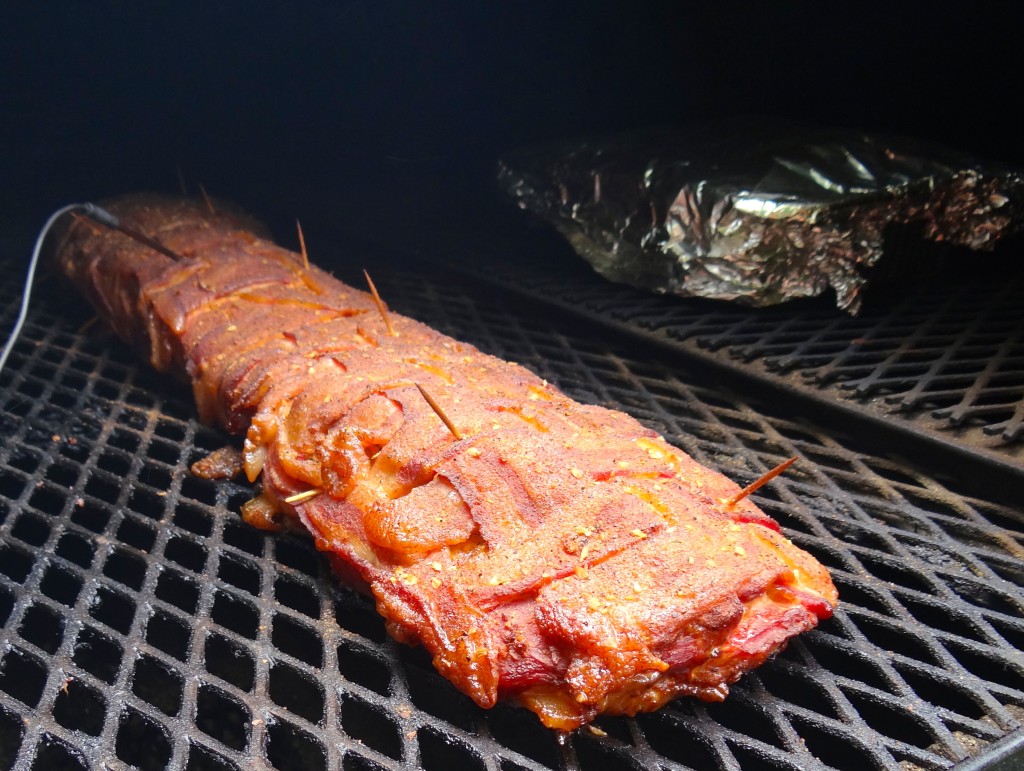 Pork on the grill.