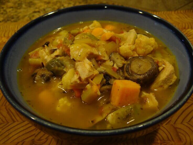Turkey Soup with Roasted Vegetables