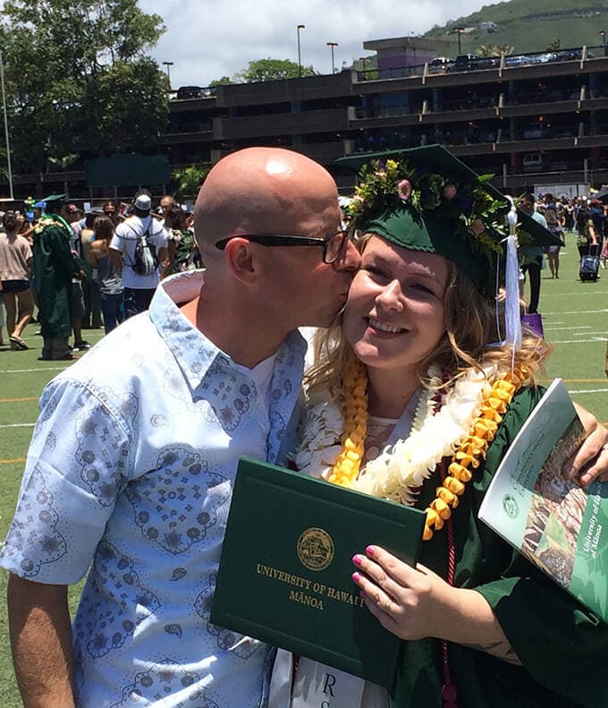 Melissa and Ben after graduation.