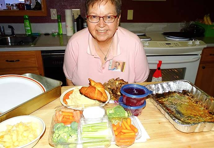 Aunt Shirley with all the good eats!