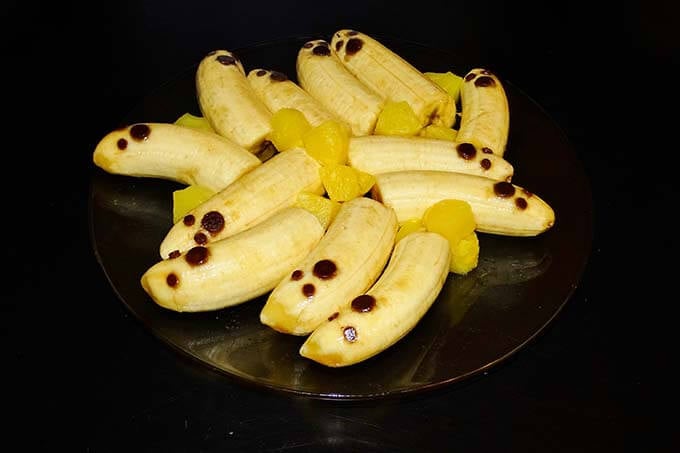 Banana Ghosts on platter. 