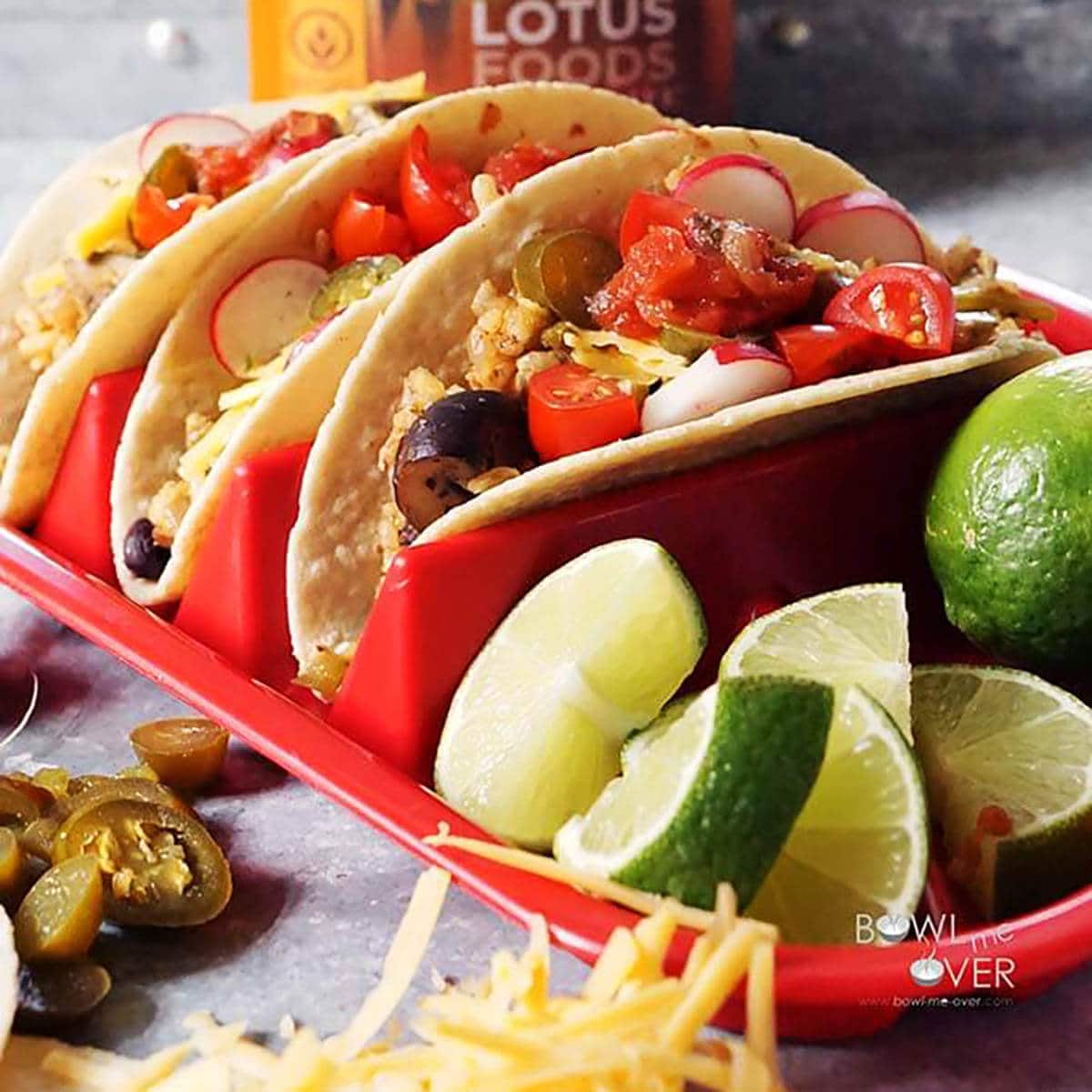 Black Bean, Rice & Vegetable Tacos - Together as Family