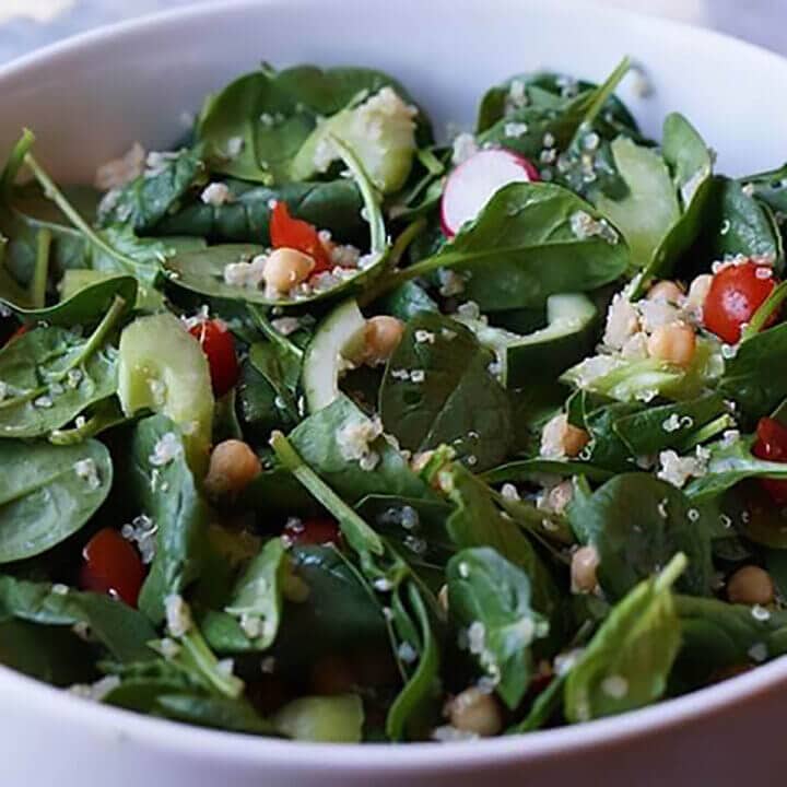 Quinoa Spinach Salad Recipe - Bowl Me Over