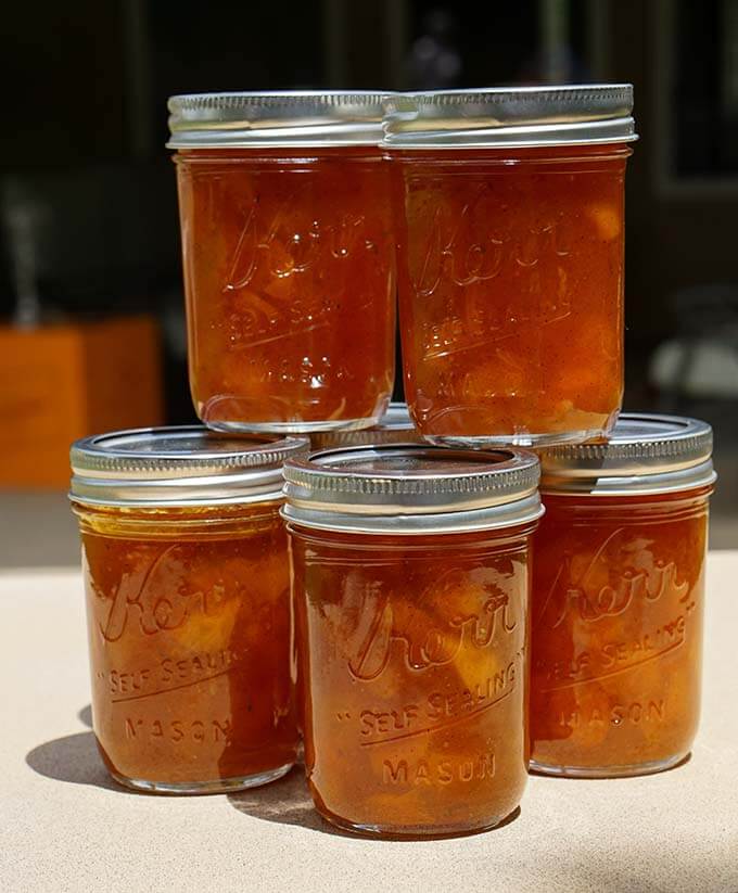 Jars of Apricot Jalapeno Jam.