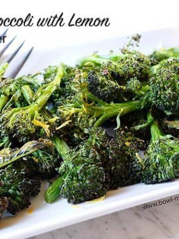 Roasted Broccoli with lemon is an easy side dish and completely delicious!