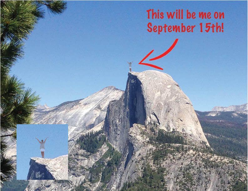 A photo of Half Dome in Yosemite Park