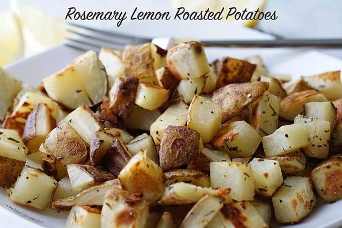 Rosemary Lemon Roasted Potatoes - Bowl Me Over