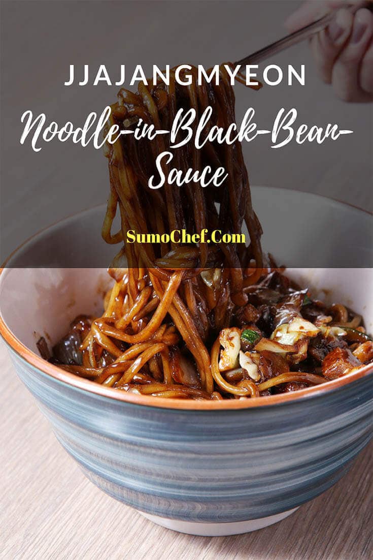 Korean Black Bean Noodles - Jjajangmyeon - Bowl Me Over
