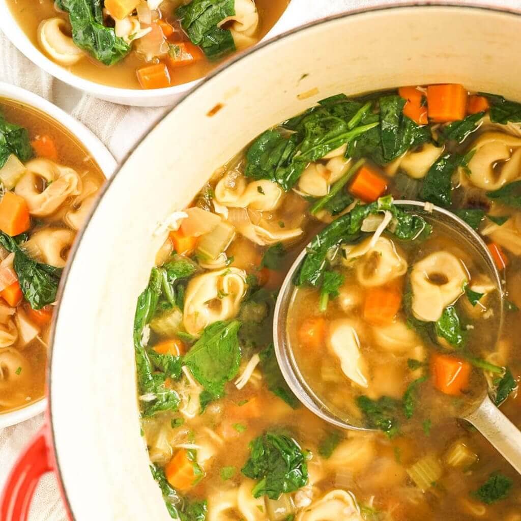 Chicken Tortellini Soup Recipe - Bowl Me Over