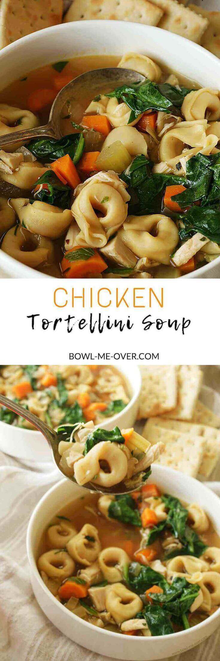 30 Minute Chicken Tortellini Soup