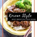 Beef Broccoli Rice Bowl - thinly sliced tender beef marinaded, then sautéed with sweet crunchy broccoli makes this a crave-worthy dish!