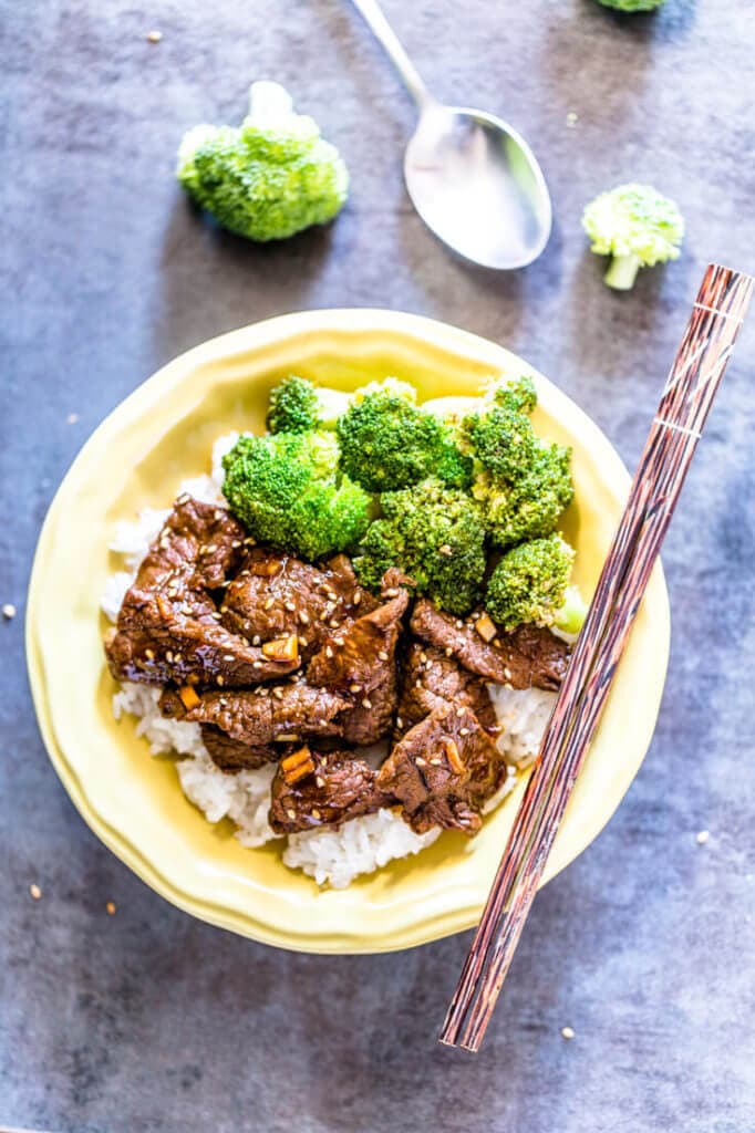 Korean Style Beef Broccoli Rice Bowl - Bowl Me Over