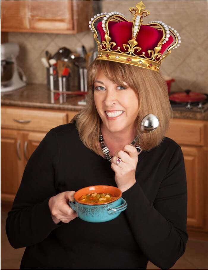 Deb's been crowned the Queen of Homemade Soup complete with a crown!