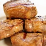 Step by step directions how to grill lamb chops and a platter of grilled meat, ready to enjoy!