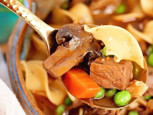 Vegetable Beef Noodle Soup - easy, hearty and comforting soup recipe!