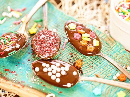 Chocolate Dipped Cookie Spoons — Wine & Sprinkles