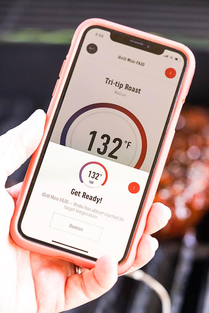 App for grilling thermometer enables you to watch how the meat is cooking.