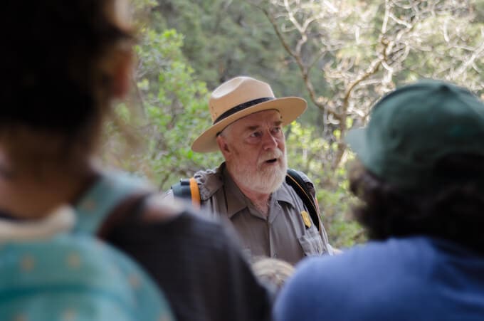 Park Ranger giving lecture at Mesa Verde, CO