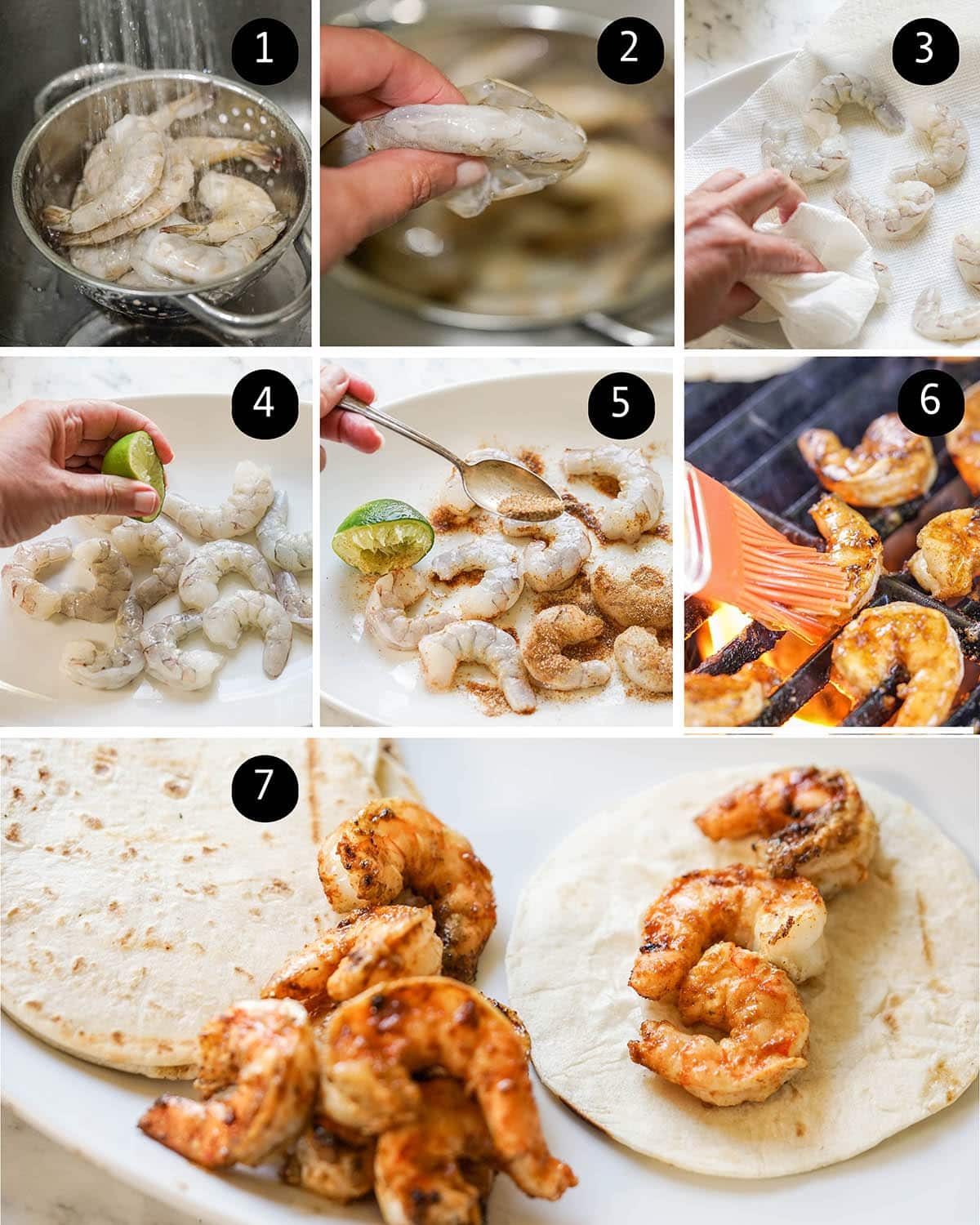 Steps by step instruction to make shrimp tacos