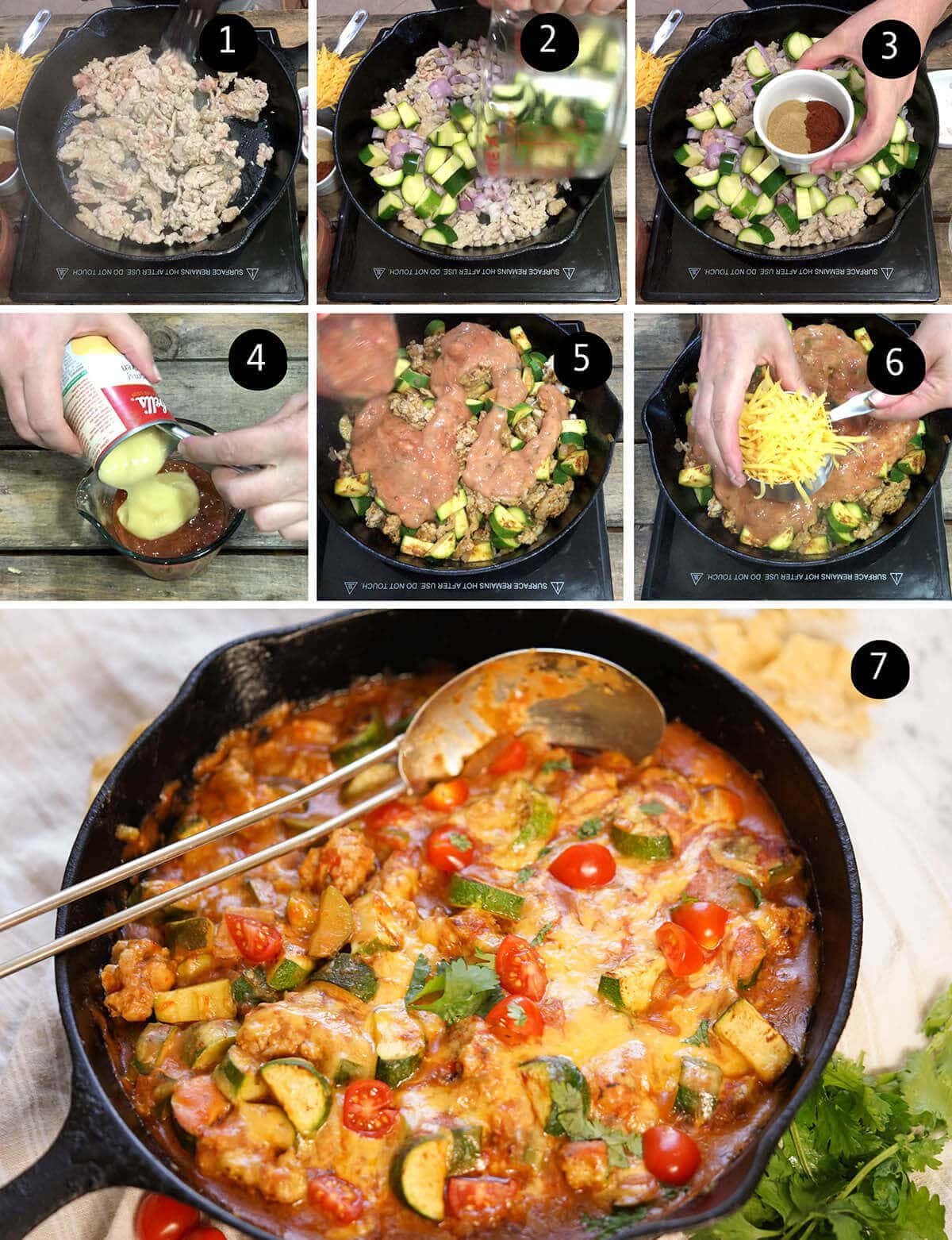 step by step direction to make casserole dish.