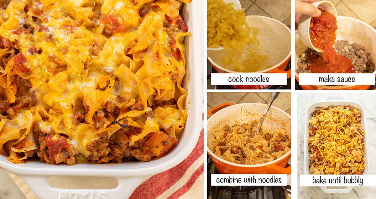 Creamy Beef Noodle Casserole Recipe - Bowl Me Over