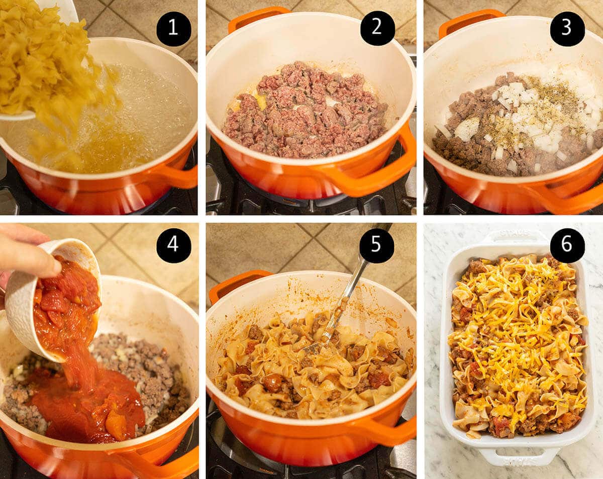 Step by step instructions to make casserole dish