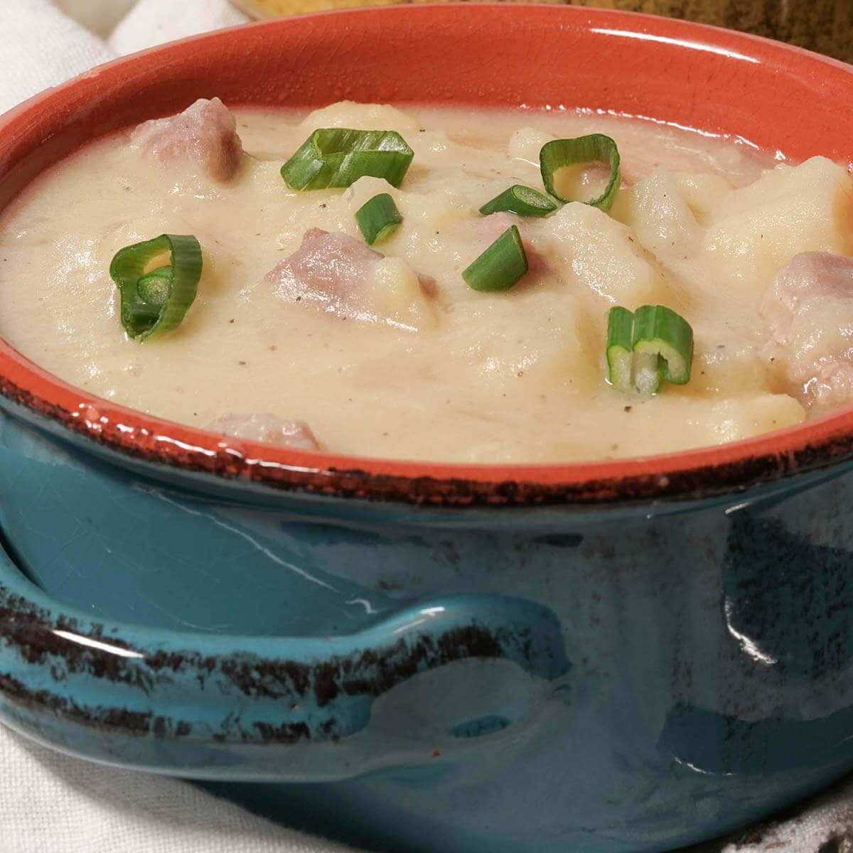 Ham and Potato Soup is quick and easy to make in your pressure cooker.