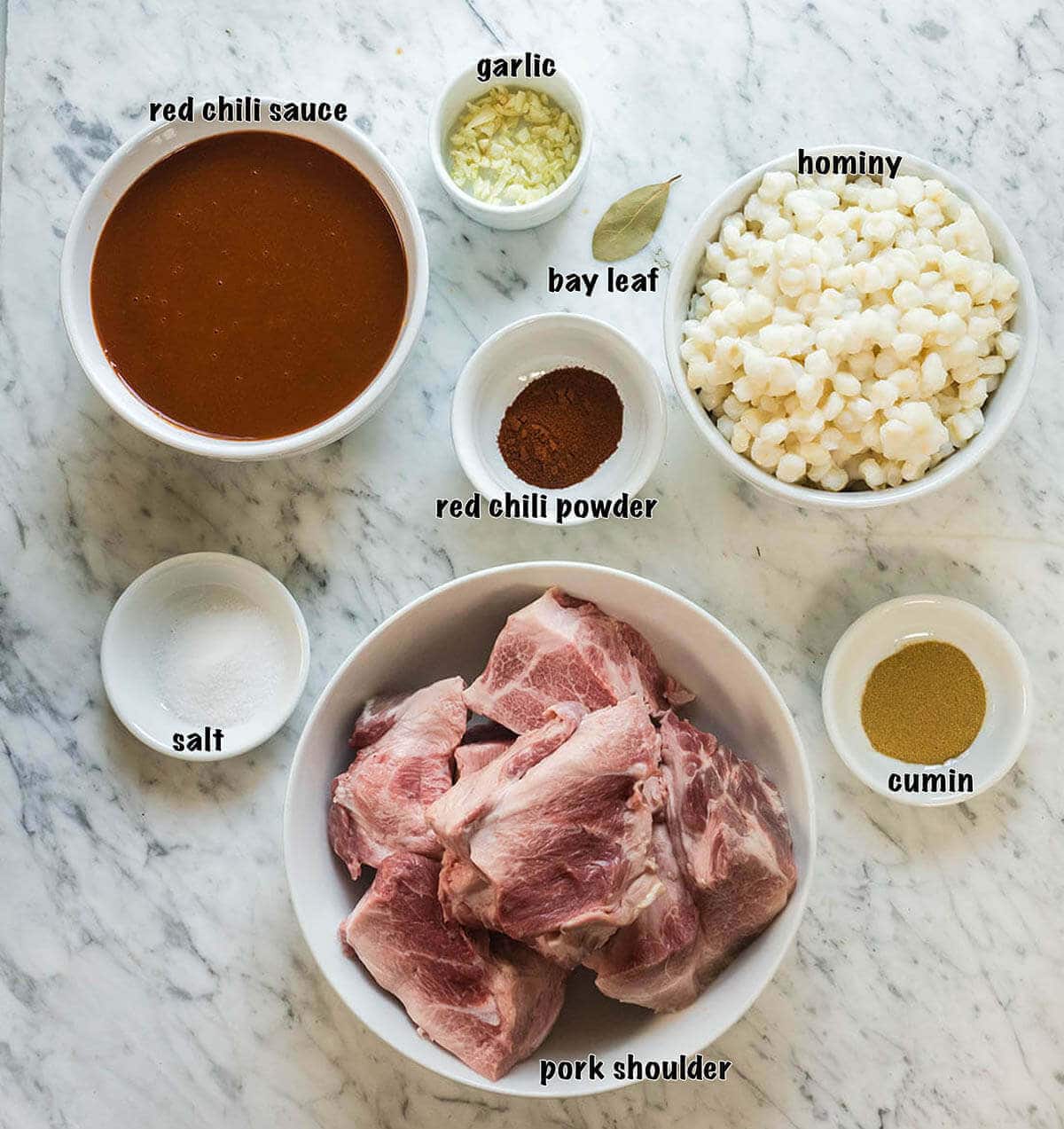 Ingredients for New Mexico Posole Recipe