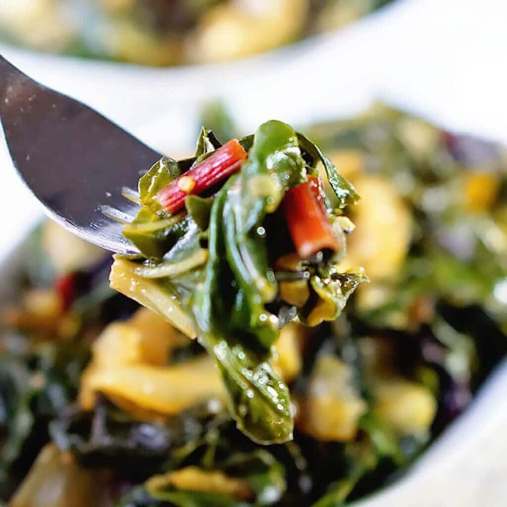 Braised Swiss Chard - Bowl Me Over