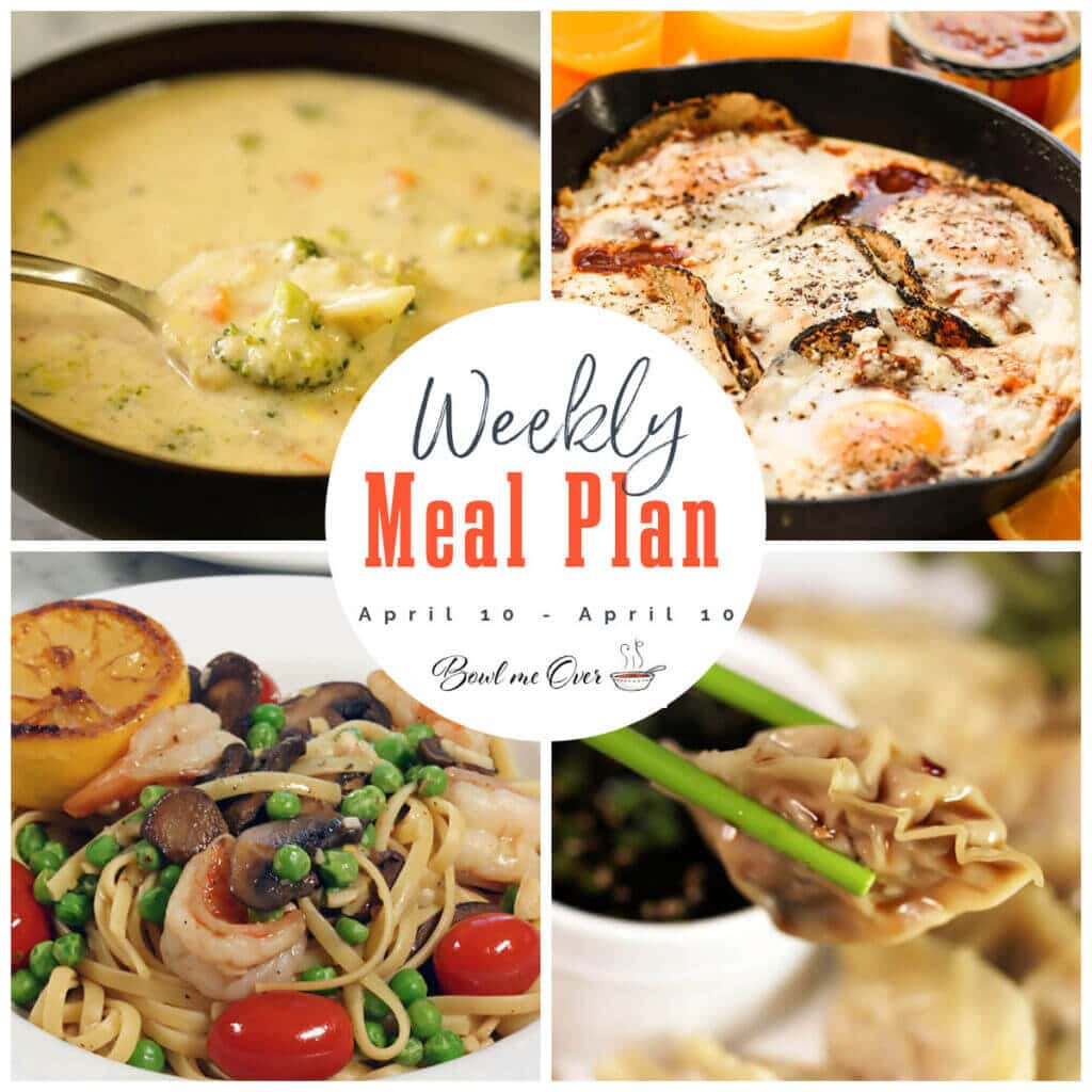 Collage of photos for Weekly Meal Plan 15 with print overlay.