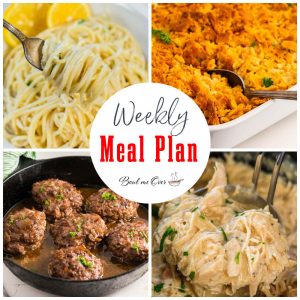Collage of photos of food for Weekly Meal Plan.