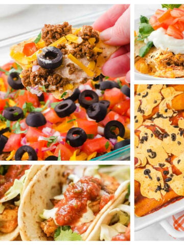 Collage of photos for Mexican Party Food Recipes.