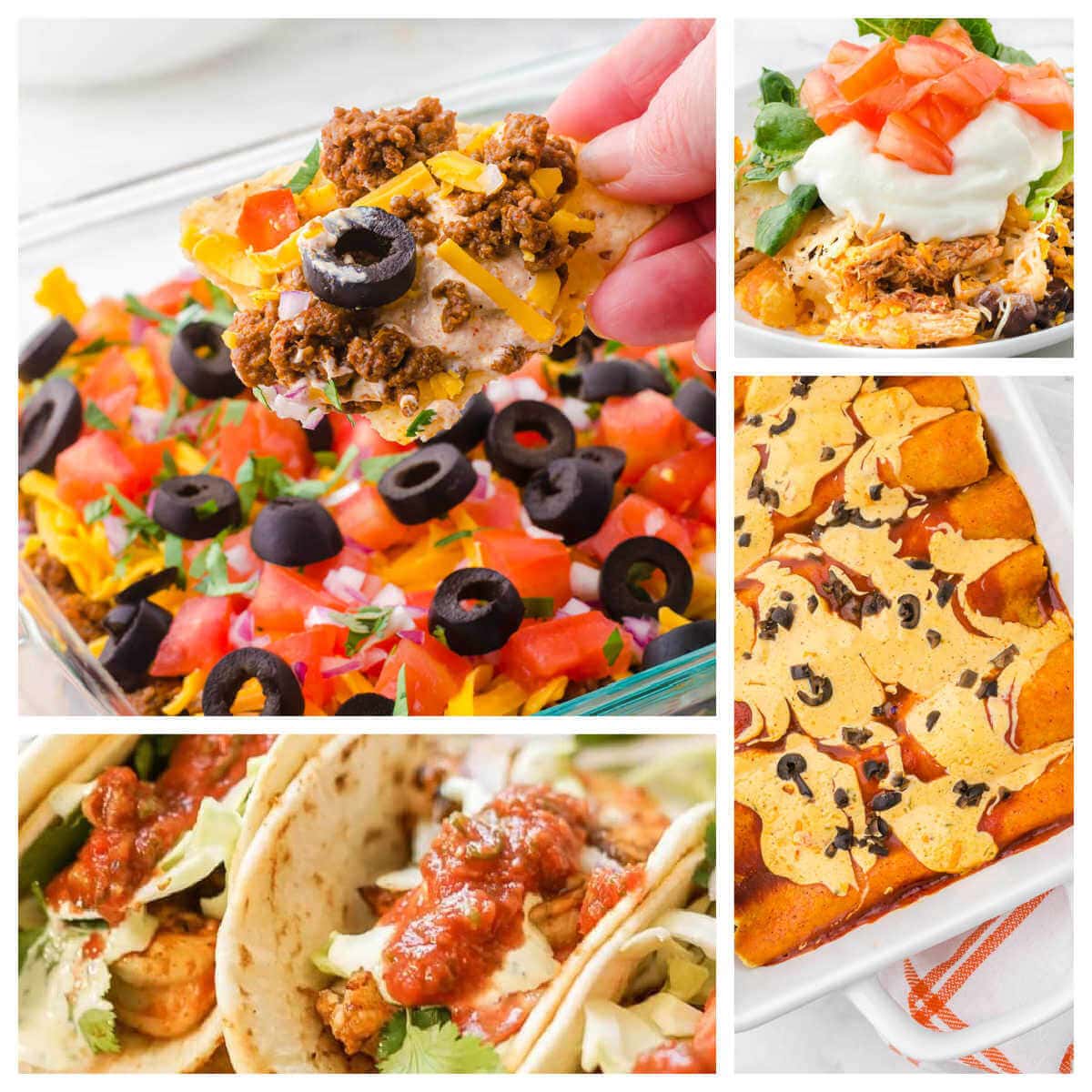 Collage of photos for Mexican Party Food Recipes.