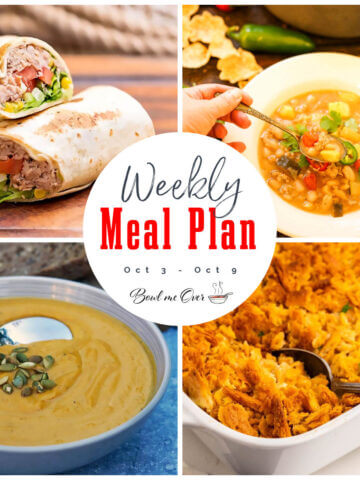 Collage of recipes for Weekly Meal Plan 39 - with Pinterest overlay.