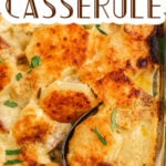 Ham and Potato Casserole with Pinterest overlay.
