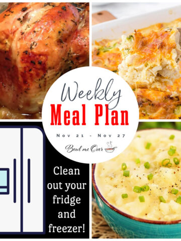 Collage of photos for Weekly Meal Plan 46. With Print overlay.