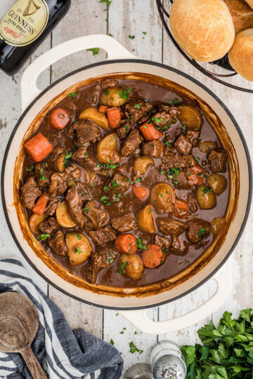 Dutch Oven Guinness Beef Stew Recipe (Rich & Hearty) - Bowl Me Over