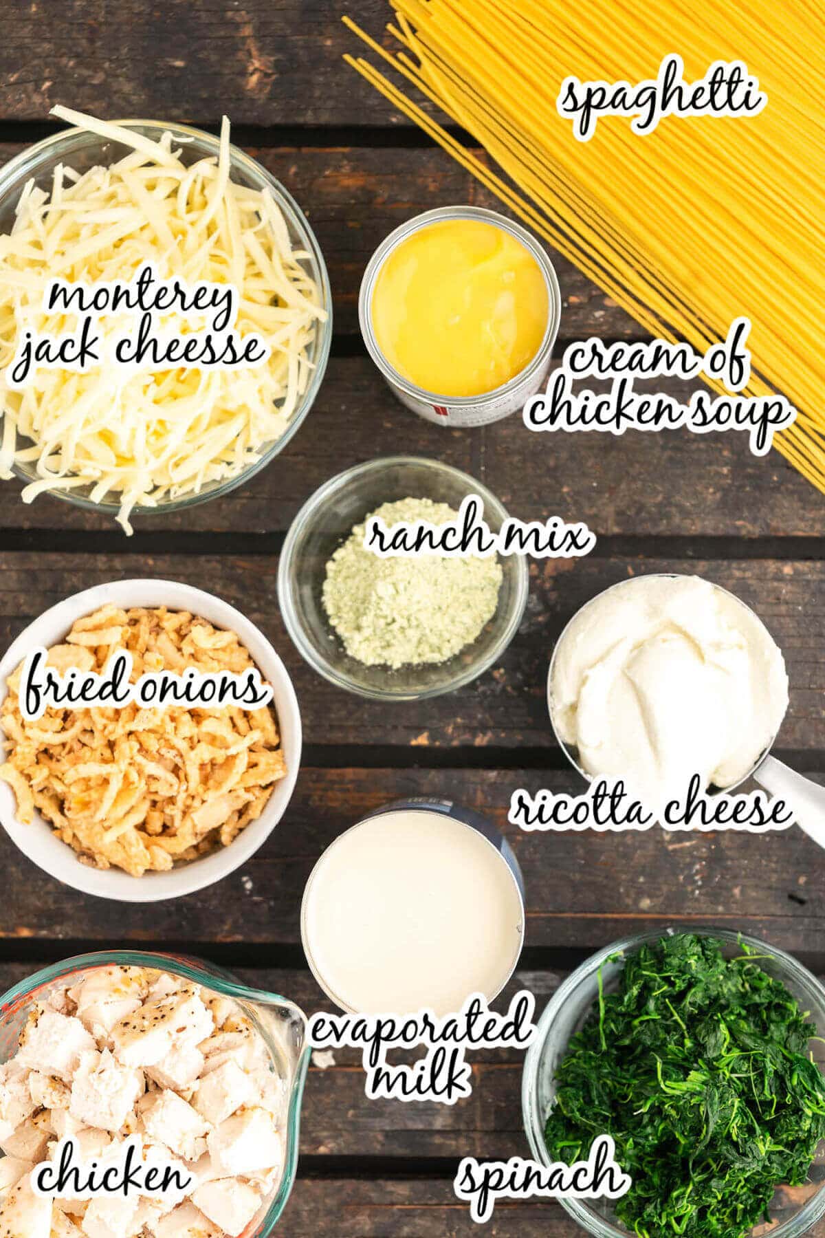 Ingredients needed to make this recipe. With print overlay. 