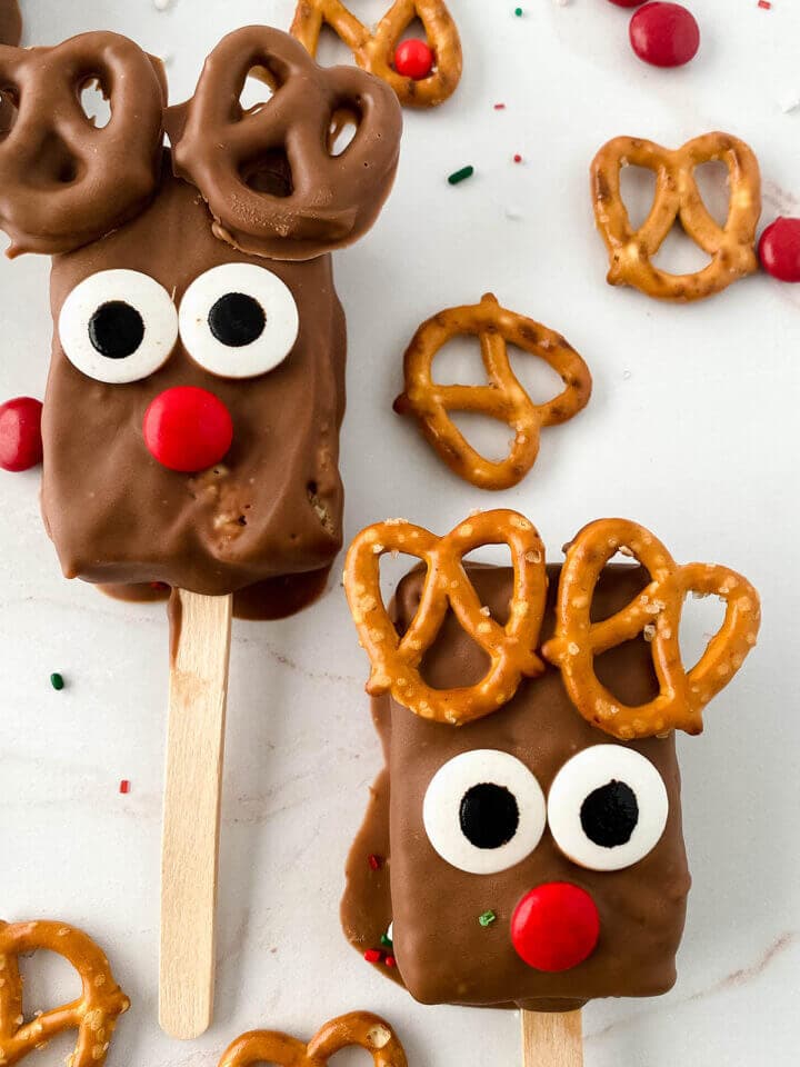 Reindeer Rice Krispie Treats - Bowl Me Over