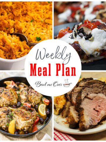 Collage of photos for Weekly Meal Plan 50, with print overlay.