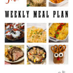 Collage of photos for Weekly Meal Plan 50, with print overlay for Pinterest.