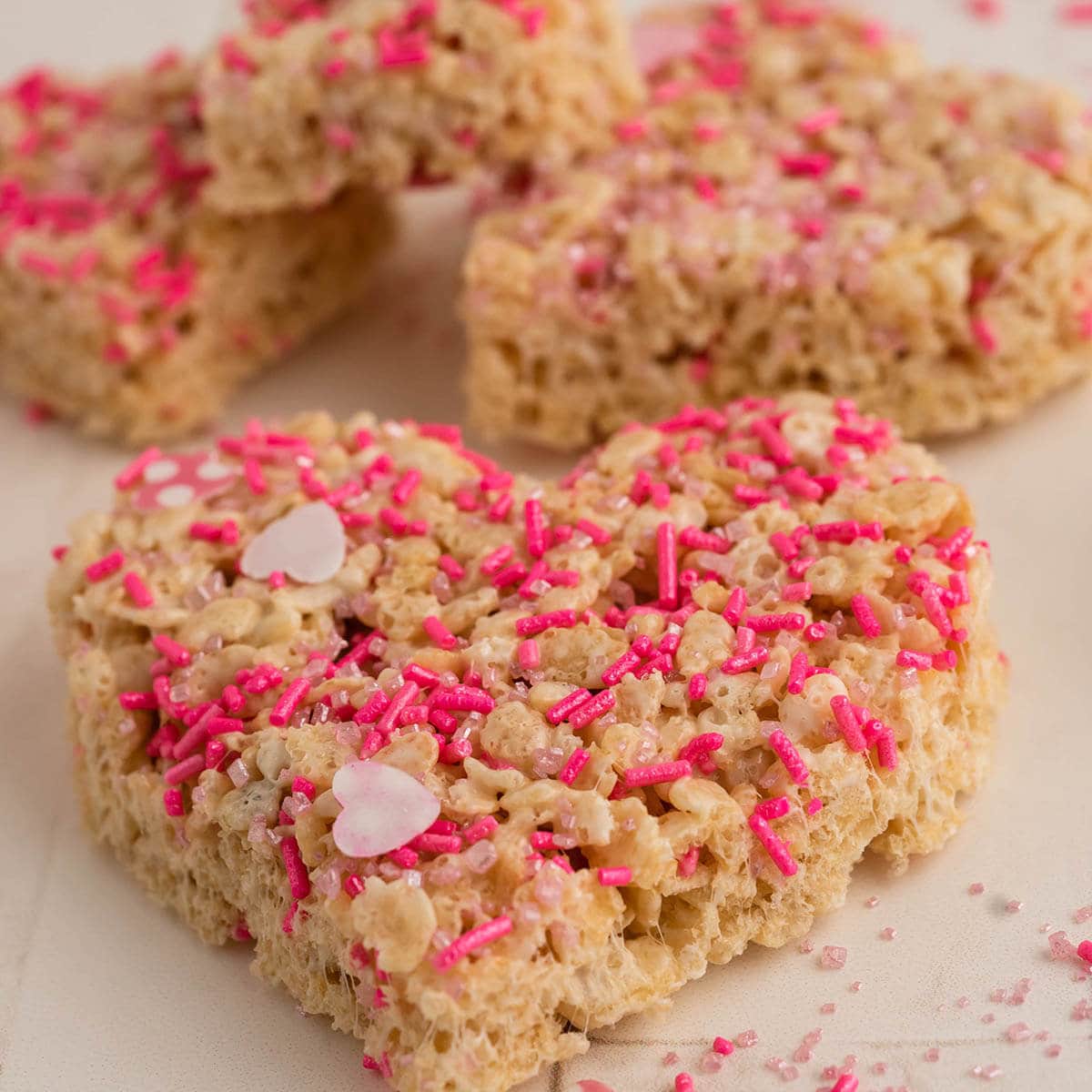 Heart shaped Rice Krispie Treats.