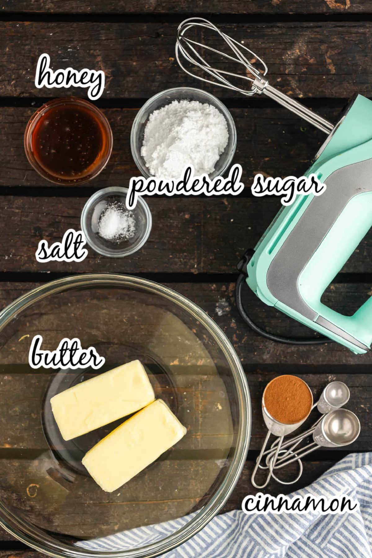 Ingredients for compound butter recipe.