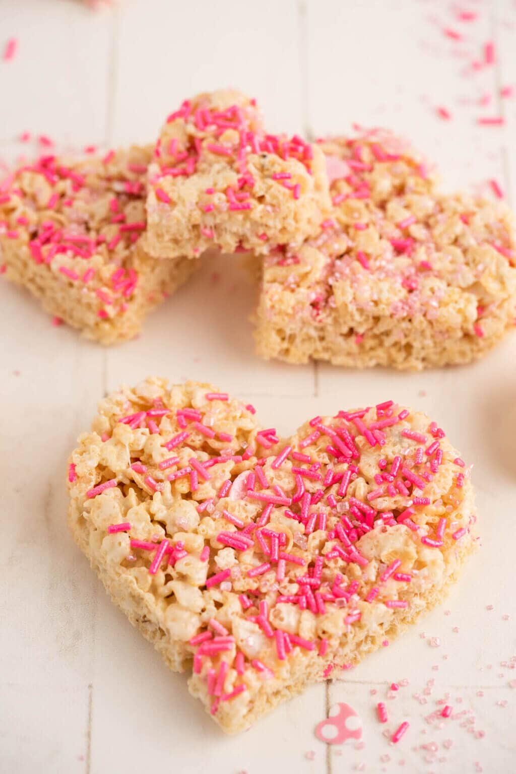 Heart Shaped Rice Krispie Treats - Bowl Me Over