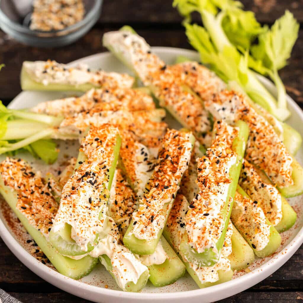 Stuffed Celery with Cream Cheese Bowl Me Over