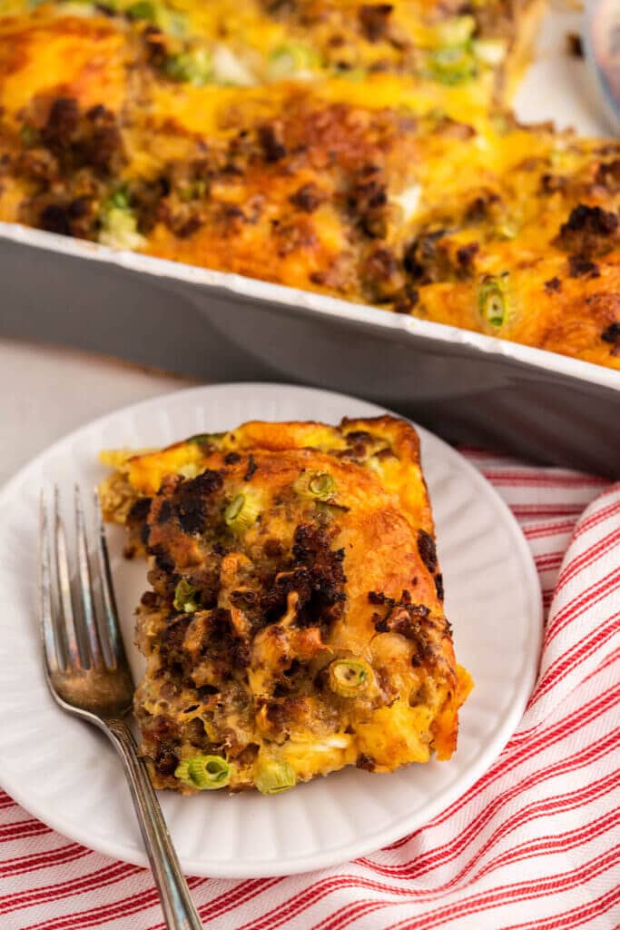 Sausage Biscuit Breakfast Casserole - Bowl Me Over