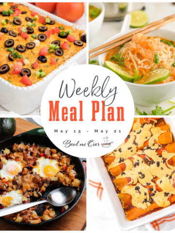 Collage of photos for Weekly Meal Plan 20, with print overlay.