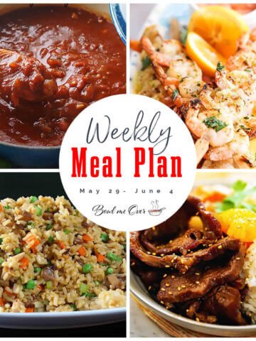 Collage of photos for Weekly Meal Plan 22, with print overlay.